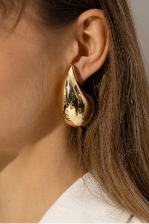 Gold-plated earrings od Bottega Veneta